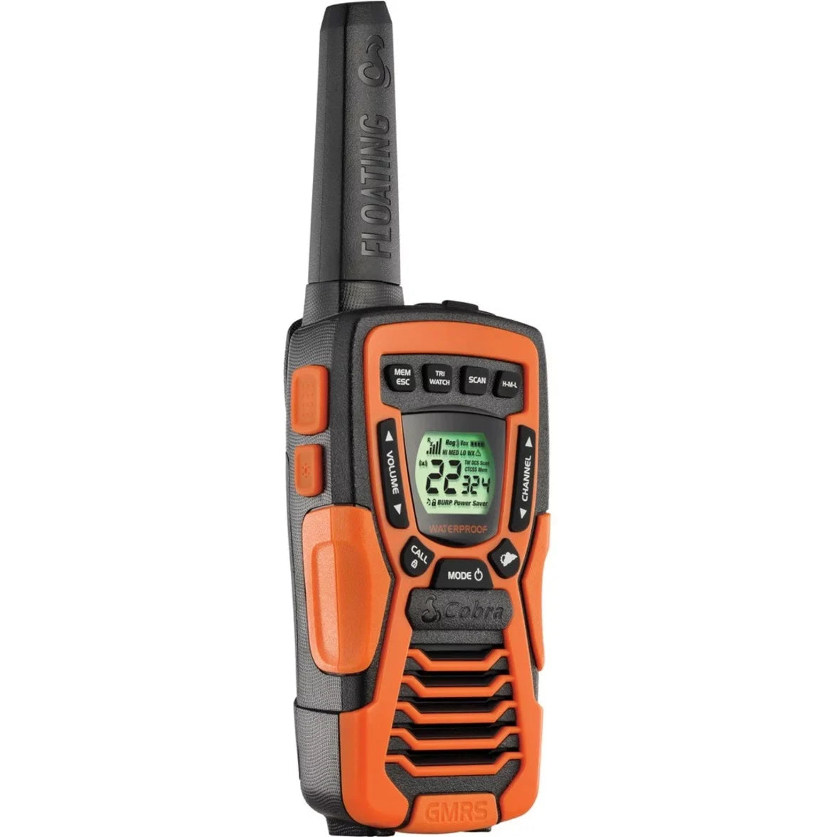 COBRA ACXT1035R FLT Floating Walkie Talkies- Waterproof, Rechargeable, Long Range up to 37-Mile Two Way Radio with NOAA elements Alert & VOX ( 2 Pack )