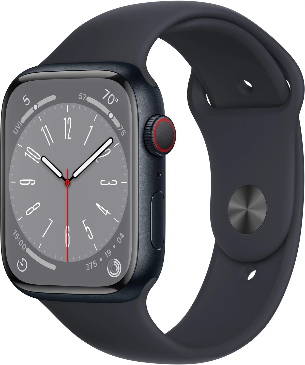 Restored  Watch Gen 8 Series 8 Cell 45mm Midnight Aluminum Midnight Sport Band MNVL3LL/A (Refurbished)