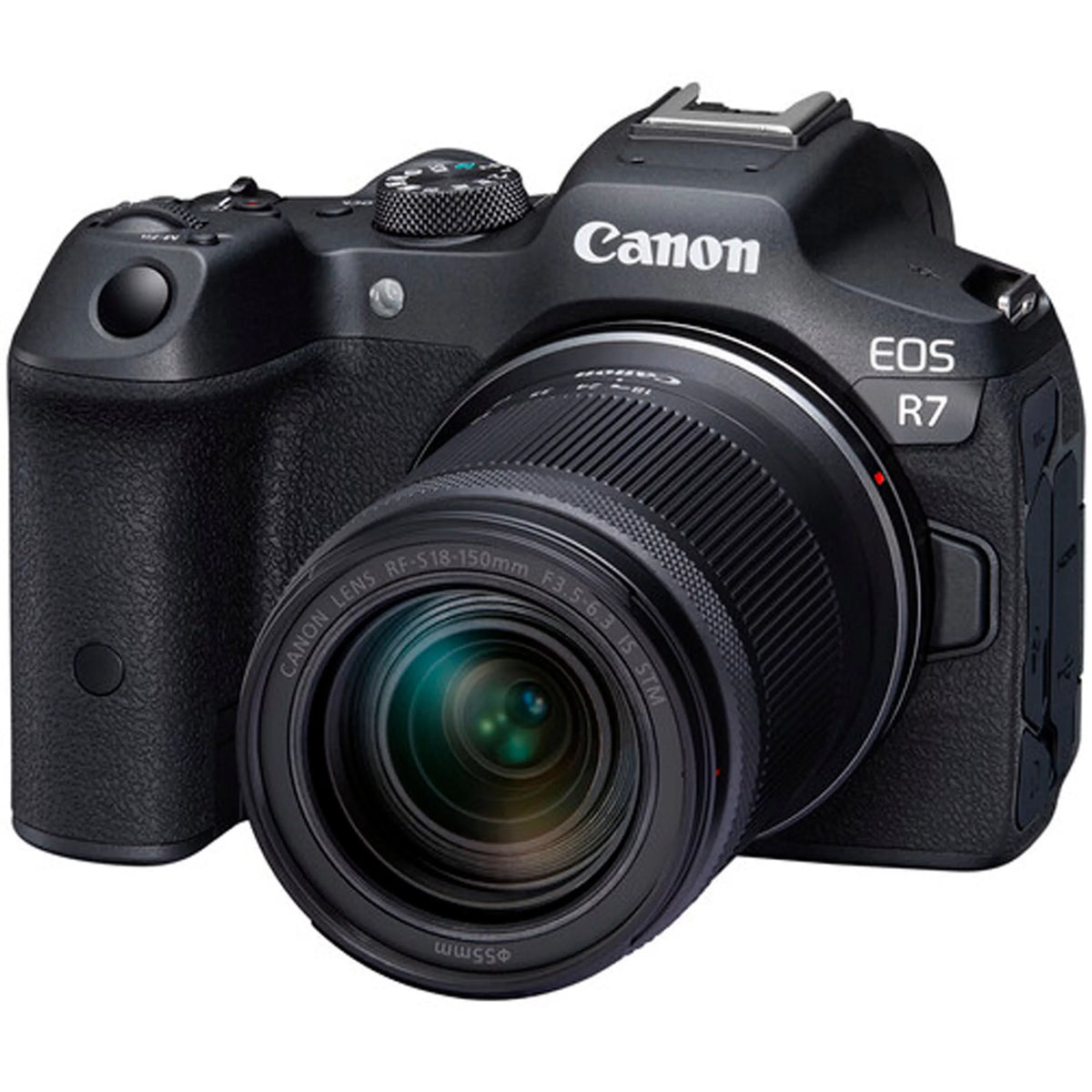 EOS R7 Mirrorless Camera with RF-S 18-150mm IS STM + EF 75-300mm III + 420-800mm HD Lenses, Accessories included: 2X 64GB Memory Cards, LED Video Light, Microphone, Extra Battery, Case & More