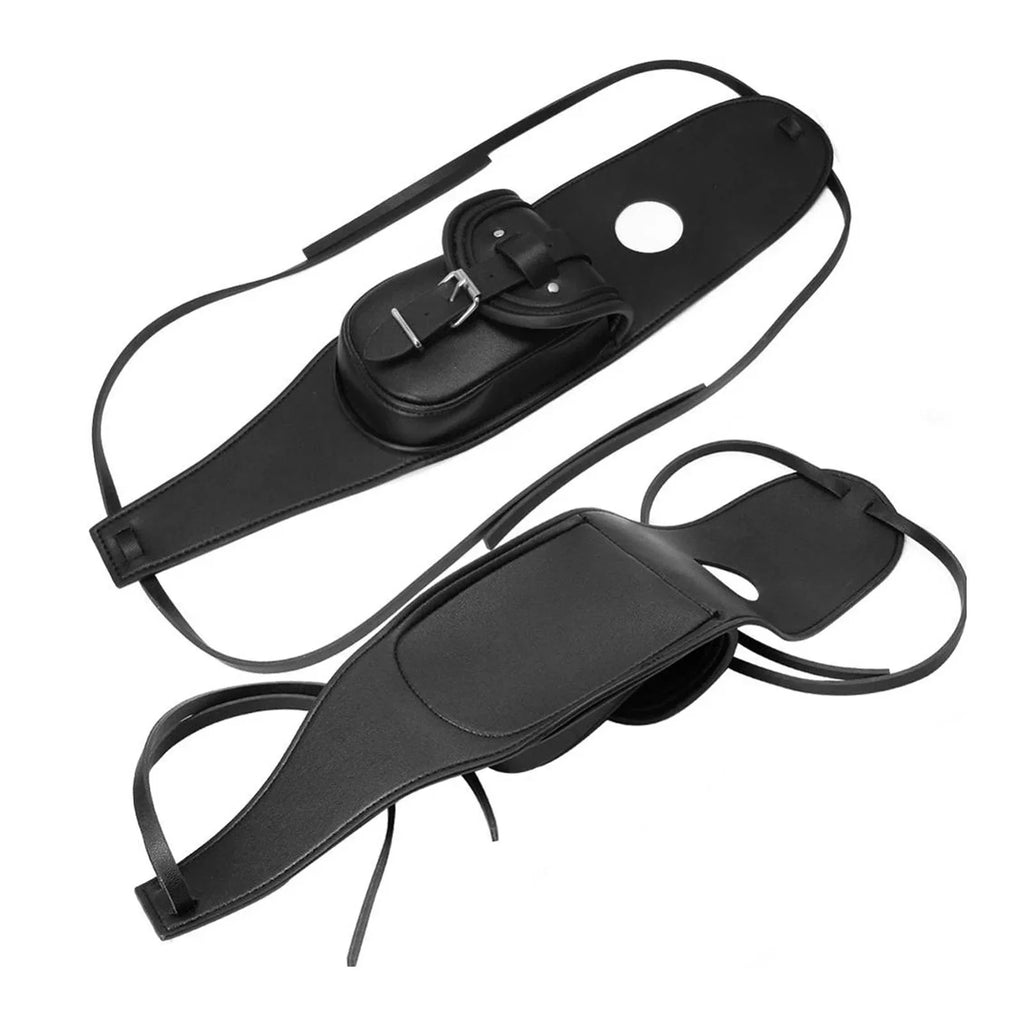 Fuel Tank wrap Bag Panel protector Bag, Easy to Install ,Black Small and Portable Accessory Retro PU Leather Console Center Pouch Tool Bag