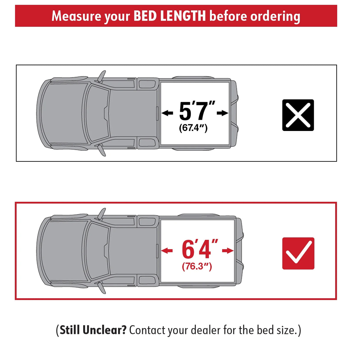 MaxMate Soft Quad-fold Truck Bed Tonneau shield appropriate with 2019-2024 Ram 1500 New Body (NOT FIT 19-23 Classic) | 6'4" (76") Bed | TCD484045