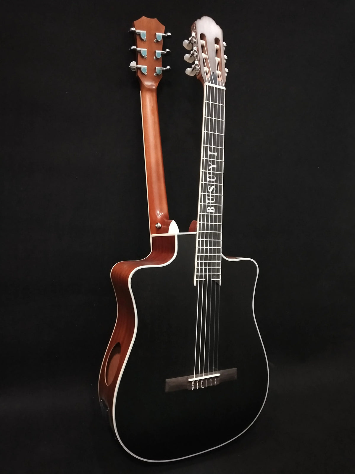 6 Strings classical /6 Strings Acoustic Double Neck, Double Sided Busuyi Guitar 2021 NPT + Bag