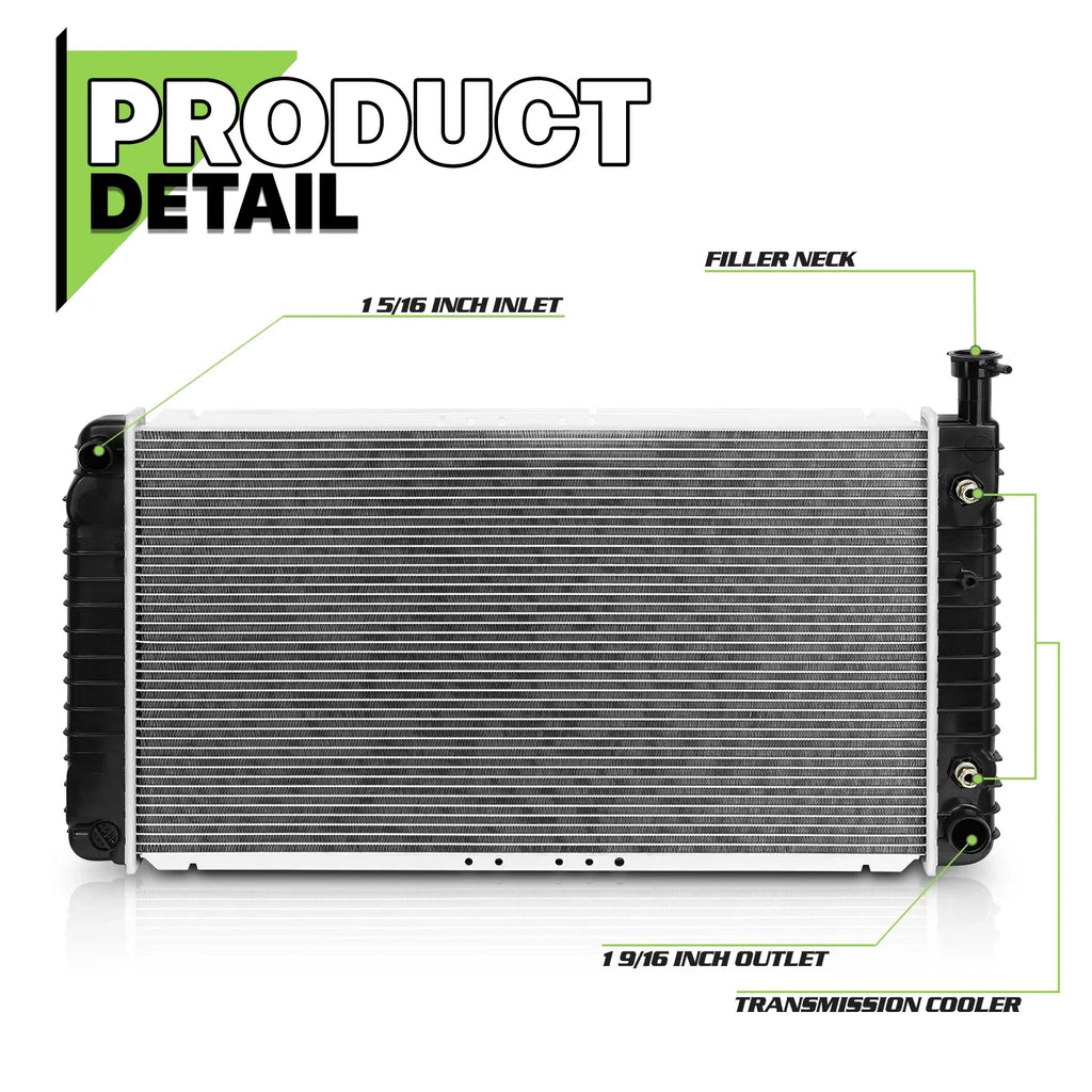 Magshion 2044 Aluminum Radiator OE Replacement for Chevrolet Cargo Van (1997-1999),GMC Savana 1500/2500 (1996-2002) 4.3L 5.0L 5.7L AT