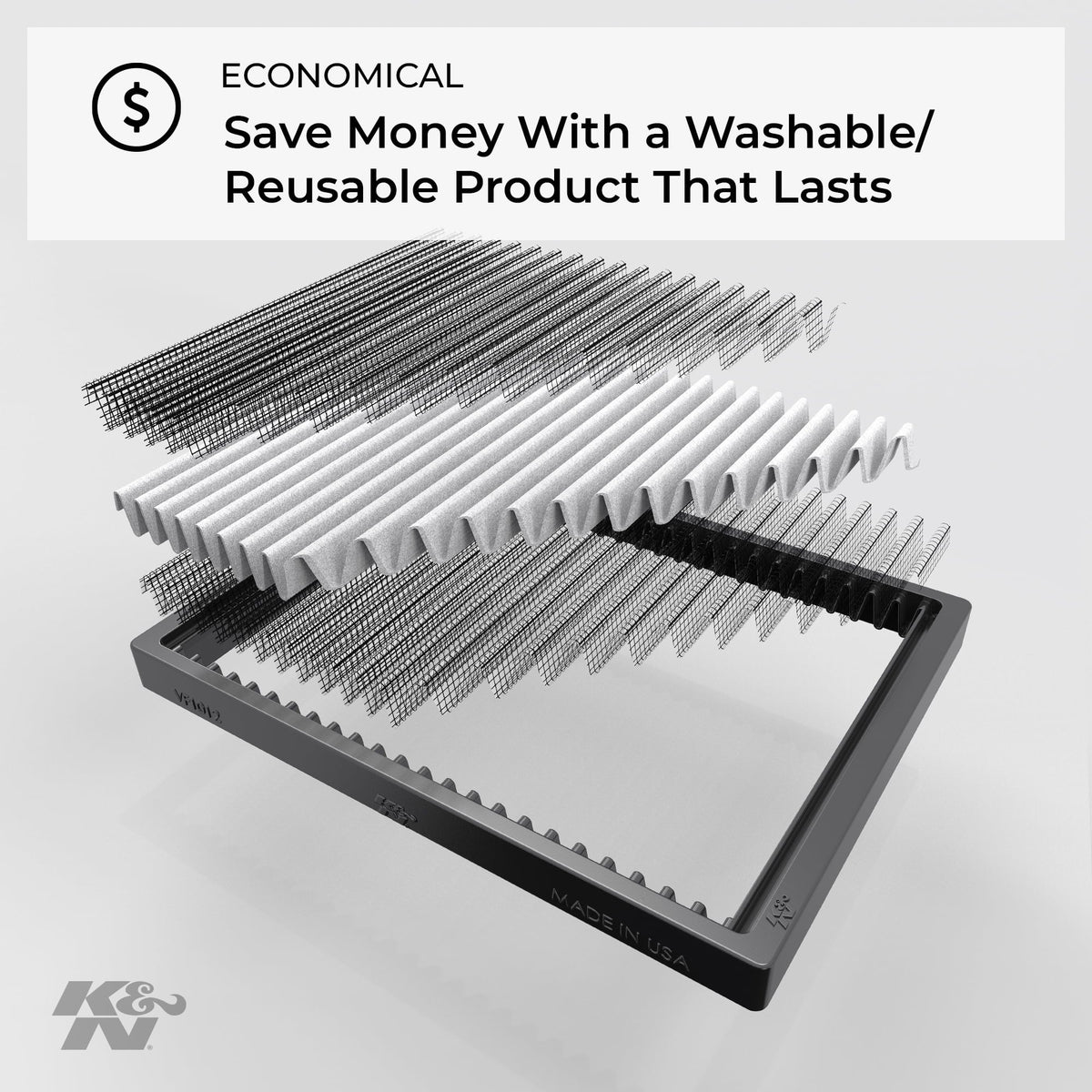K&N Cabin Air Filter: Washable and Reusable: Designed For Select 2012-2018 Volkswagen/Audi/Seat Vehicle Models, VF2047