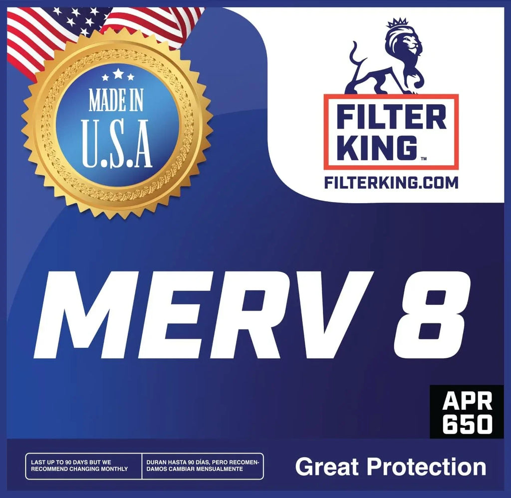 Filter King 5x11x1a Air Filter | 4-PACK | MERV 8 HVAC Pleated A/C Furnace Filters | MADE IN USA | Actual Size: 5 x 11 x .75"