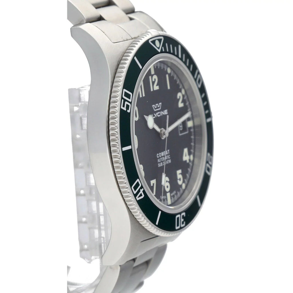 Glycine Combat GL.0253 Green Bezel 42mm Stainless Steel Automatic Men's Watch