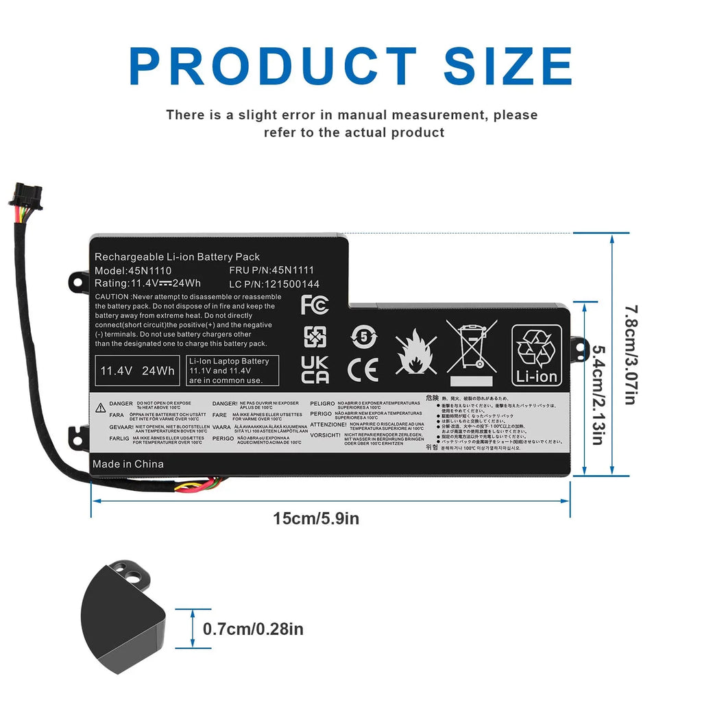 Battery for  ThinkPad T440S T440 T450s T460 X240 S440 S540   45N1112 / 45N1113