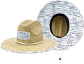 Shells Kids Fabric Pattern Print Straw Children's Sunhat, Boy & Girl, Ages 3+, Lifeguard Hat, Beach, Swim, Cruise, Paddle Board, vessel, Fishing, Fits All, Malabar Hat
