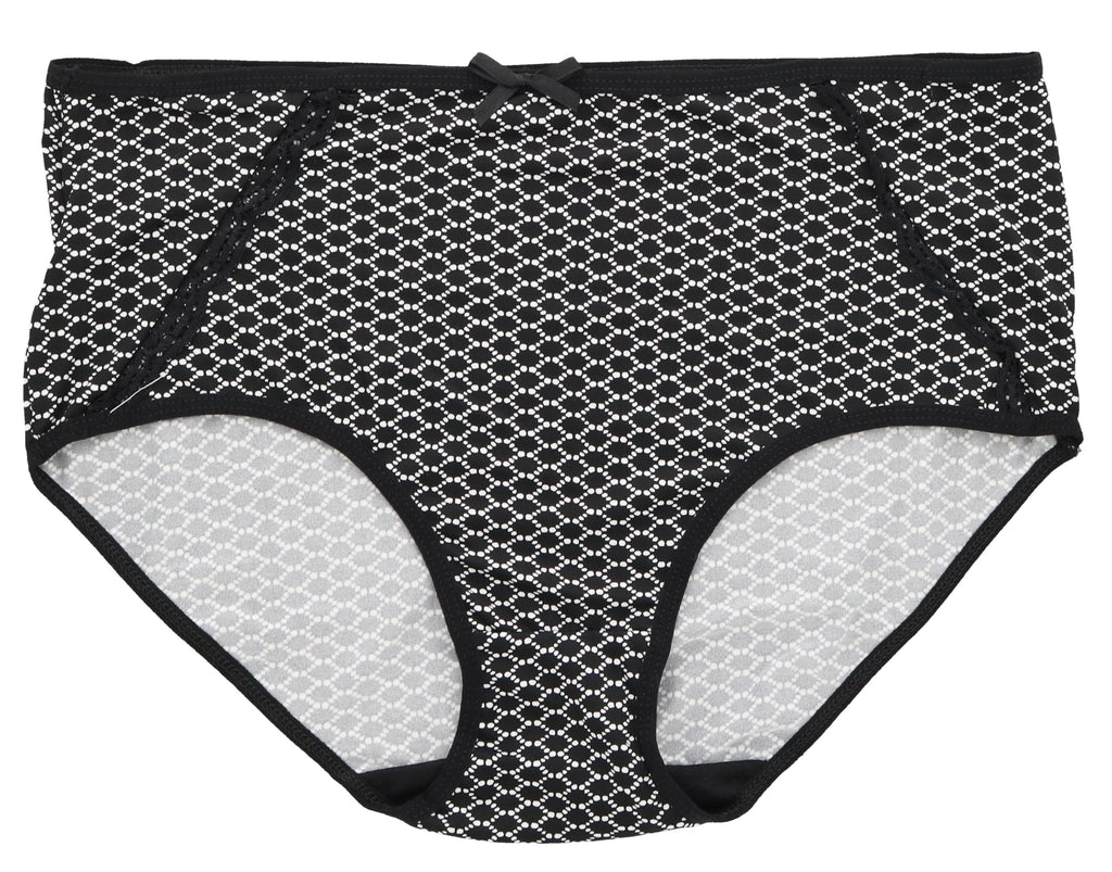 Delta Burke Intimates Women's Plus Size Sexy Classic High Rise Brief Panties (5Pr) (X-Large, Hot Pink Black Florals)