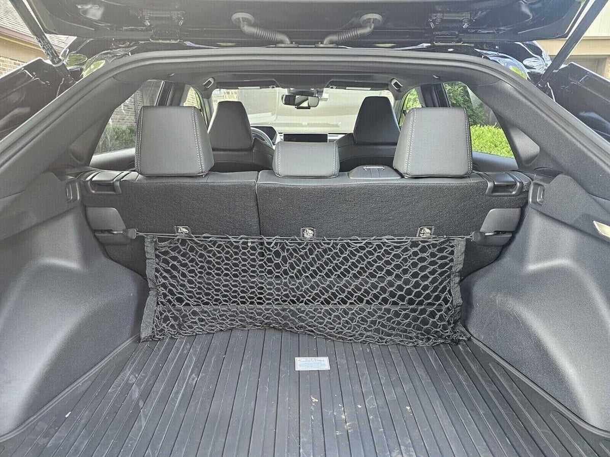 EACCESSORIES EA(2 Qty)Trunk Organizer Cargo Nets for  bZ4X 2023-2024 – Envelope Style Cargo Nets for SUV – Premium Mesh Car Trunk Organizer Vehicle Carrier Storage – appropriate with  bZ4X