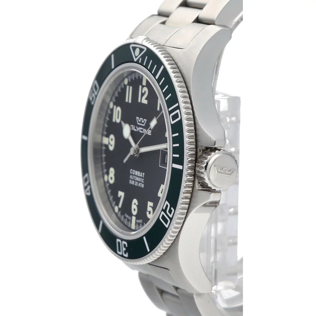 Glycine Combat GL.0253 Green Bezel 42mm Stainless Steel Automatic Men's Watch