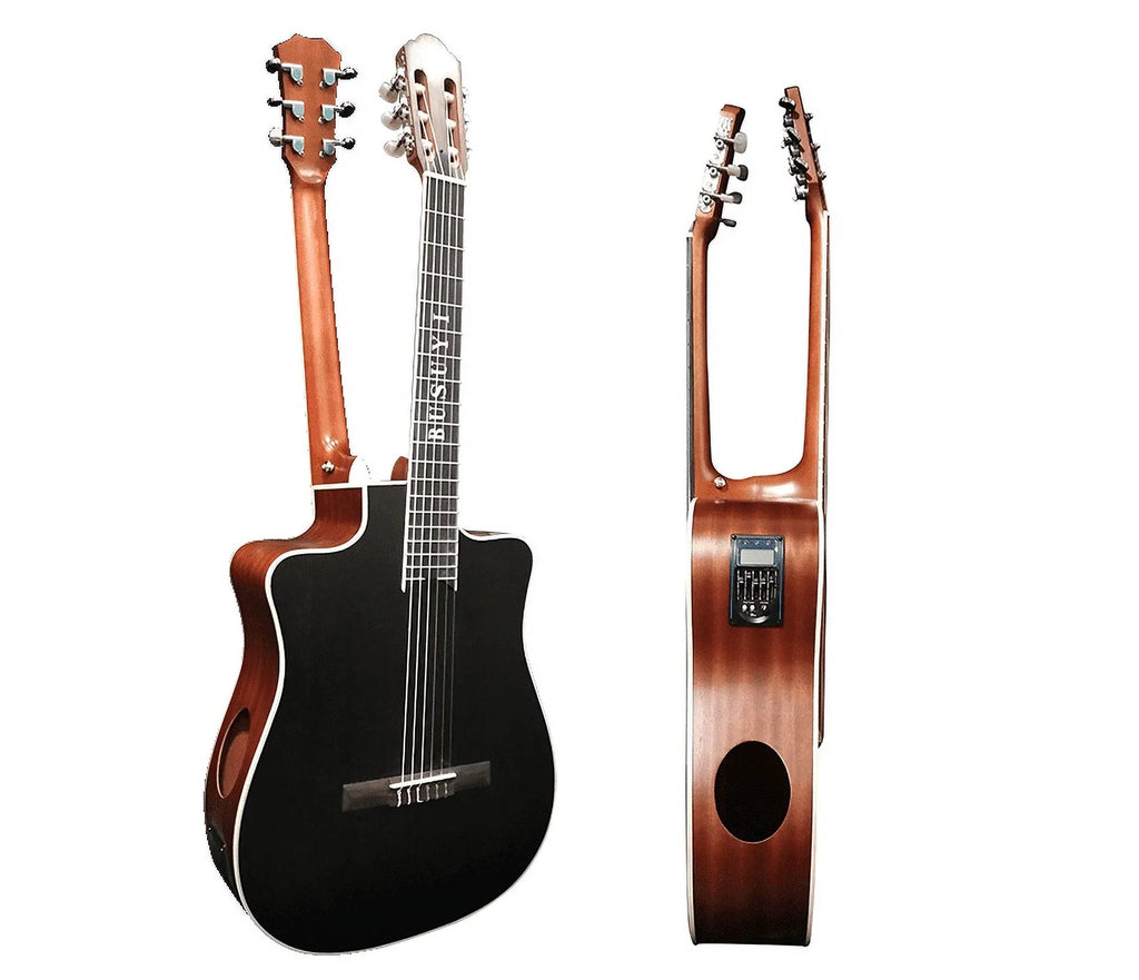 6 Strings classical /6 Strings Acoustic Double Neck, Double Sided Busuyi Guitar 2021 NPT + Bag