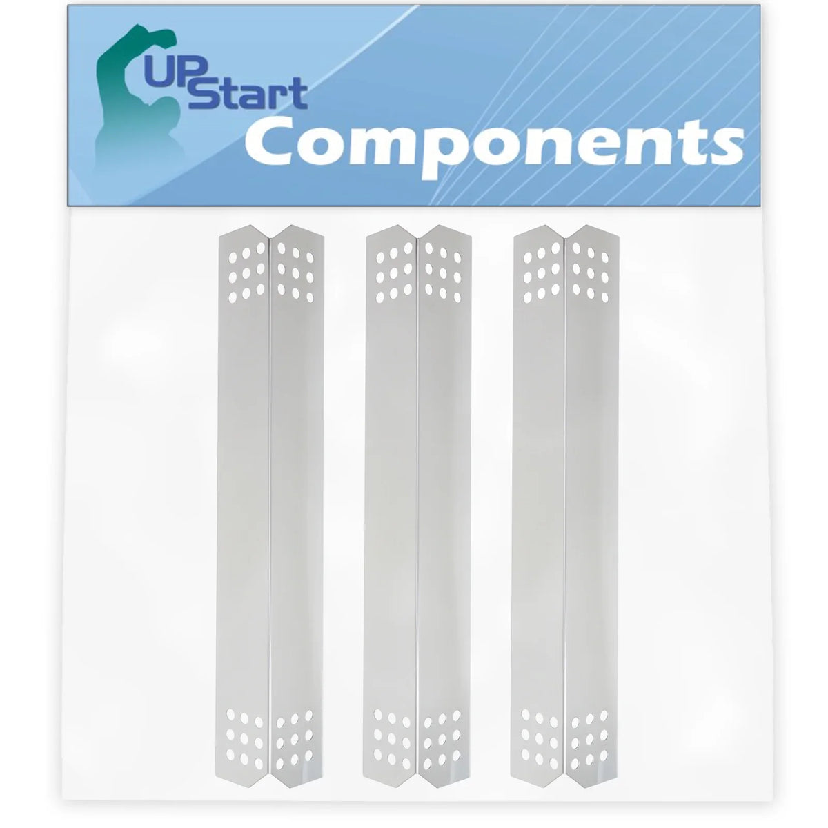 3-Pack BBQ Grill Heat Shield Plate Tent Replacement Parts for Nexgrill 720-0733A - suitable Barbeque Stainless Steel Flame Tamer, Flavorizer Bar, Vaporizer Bar, Burner shield 16 1/8"