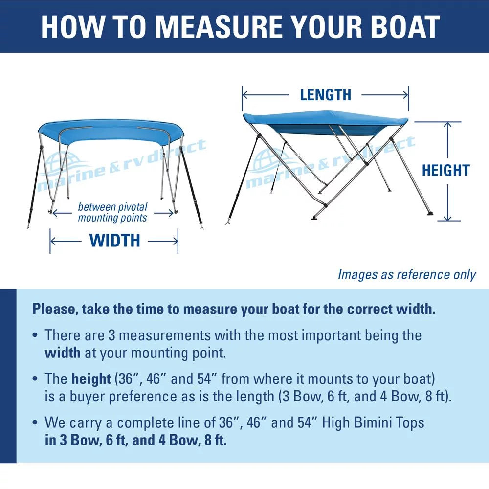 L x 73" - 78" W BURGUNDY Rear Poles. Bimini Top vessel wrap 46" High 3 Bow 6' ft