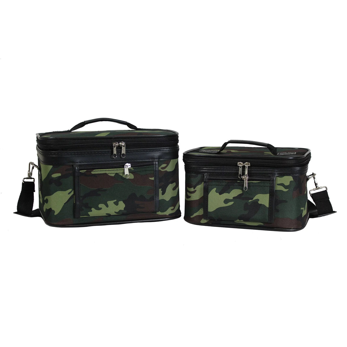 World Traveler  Camouflage 2-Piece Train Cosmetic Case Set