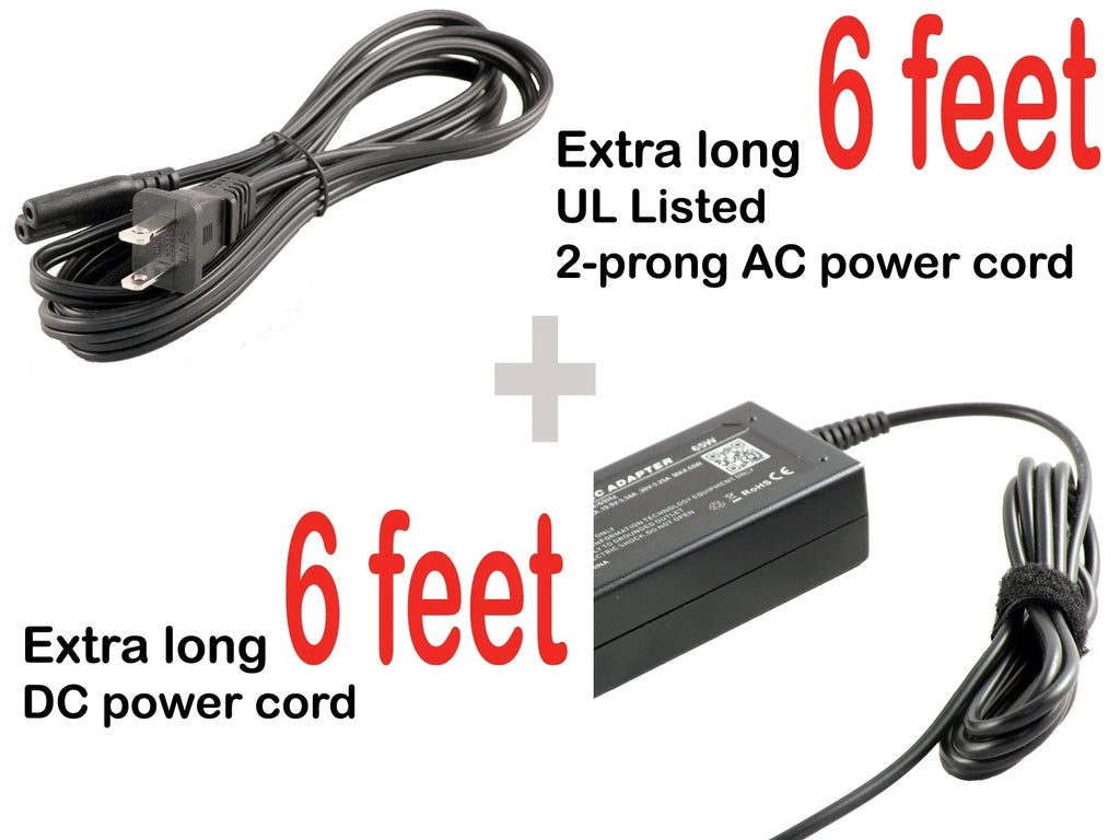 iTEKIRO 65W AC Adapter for  Ideapad 110 80T7002NCF, 110 80T7002PCF, 110-15ACL 80TJ 15.6", 110 80TJ002CUS, 110 80TJ002EUS, 110 80TR0004US, 110 80TR0005US, 110 80V70000US