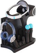 Skywin PSVR Charging Display Stand - Showcase, Cool, Charge, and Display your PS4 VR - Playstation 4 Vertical Stand, Fan, Con