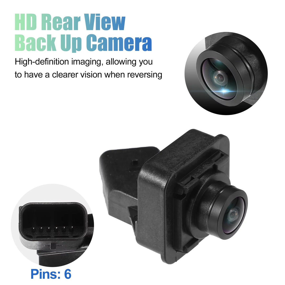 Unique Bargains Car Rear View Camera Back Up Camera Rear Park Assist Reverse Camera for  Explorer 2016-2019 2.3L