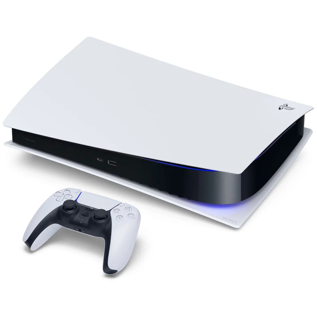 Playstation 5 Disc Version Console with Extra Blue Controller, 1080p HD Camera and Surge FPS Grip Kit With Precision Aiming Rings Bundle