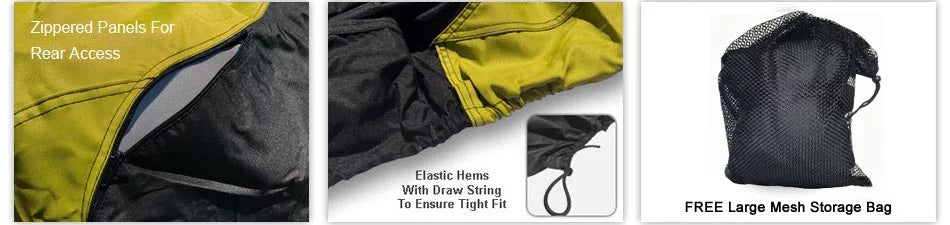 Weatherproof Jet Ski wrap For YAMAHA Wave Runner FX Limited SVHO 2017-2018 - YELLOW / Black - All climate - Trailerable - Protects from Rain, Sun, & More! Includes Trailer Straps & Storage Bag