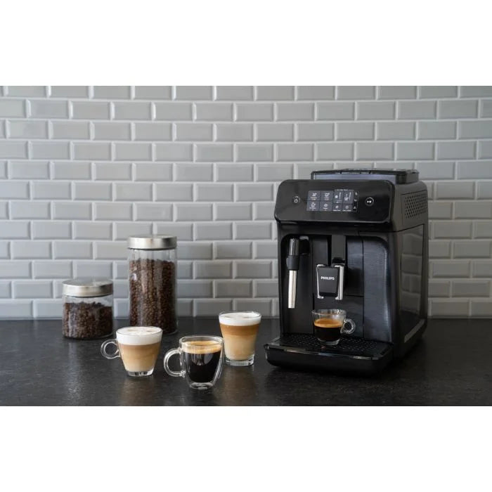 Philips Carina 1200-Series Super-Automatic Espresso Machine, Black - EP1220/04 (Certified Used)