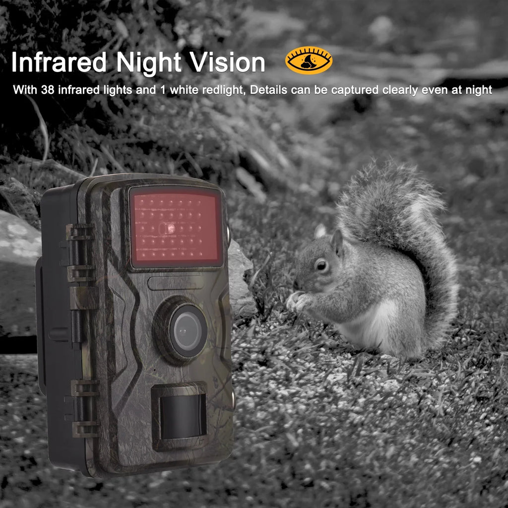 Andoer 1080P Trail 16MP Wildlife Tracking with 2.0 Inch TFT Color Screen 0.8s Trigger Time Supports Infrared Night Vision Motion Activated IP66 Waterproof