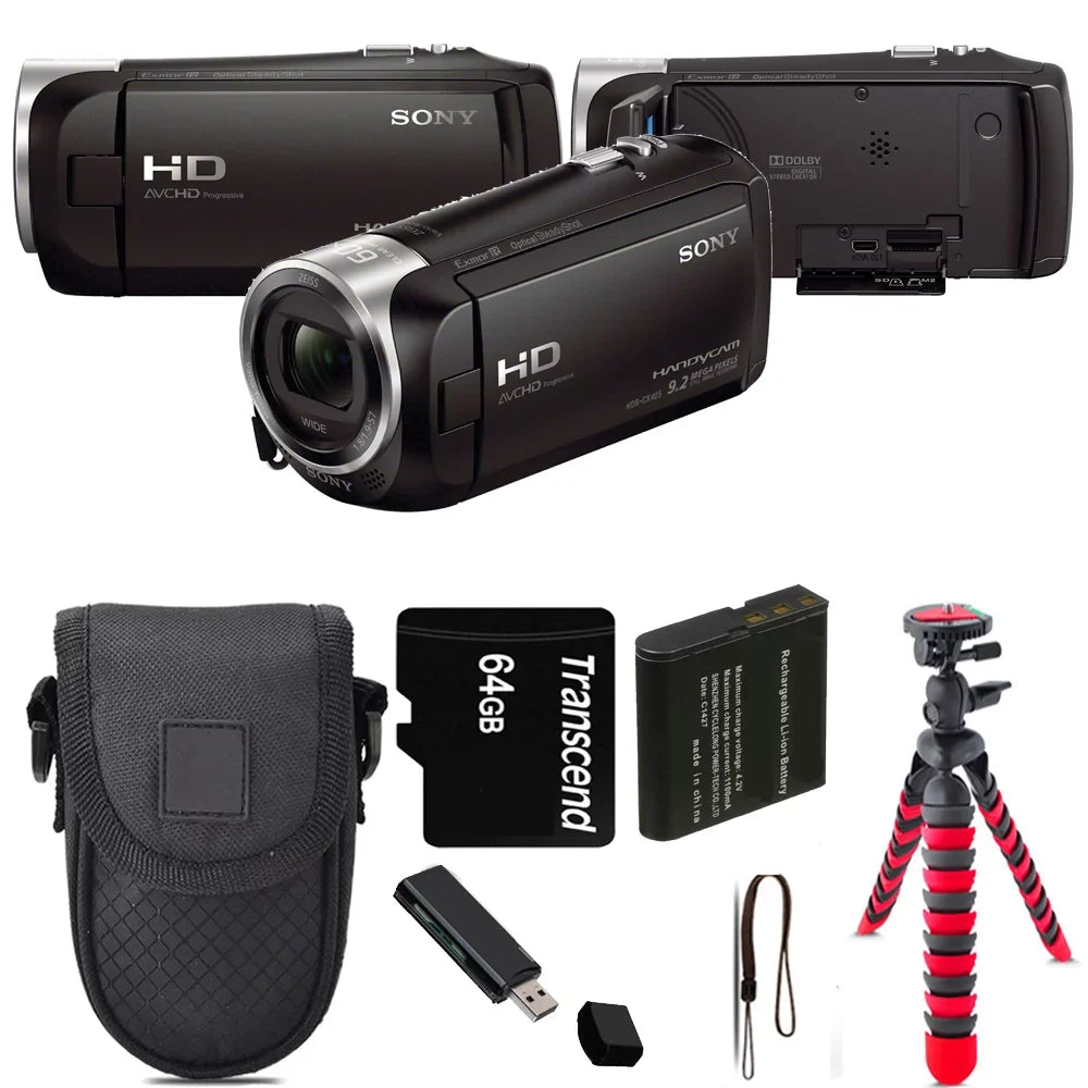HDR-CX405 HD Handycam + Tripod + Case - 64GB Kit