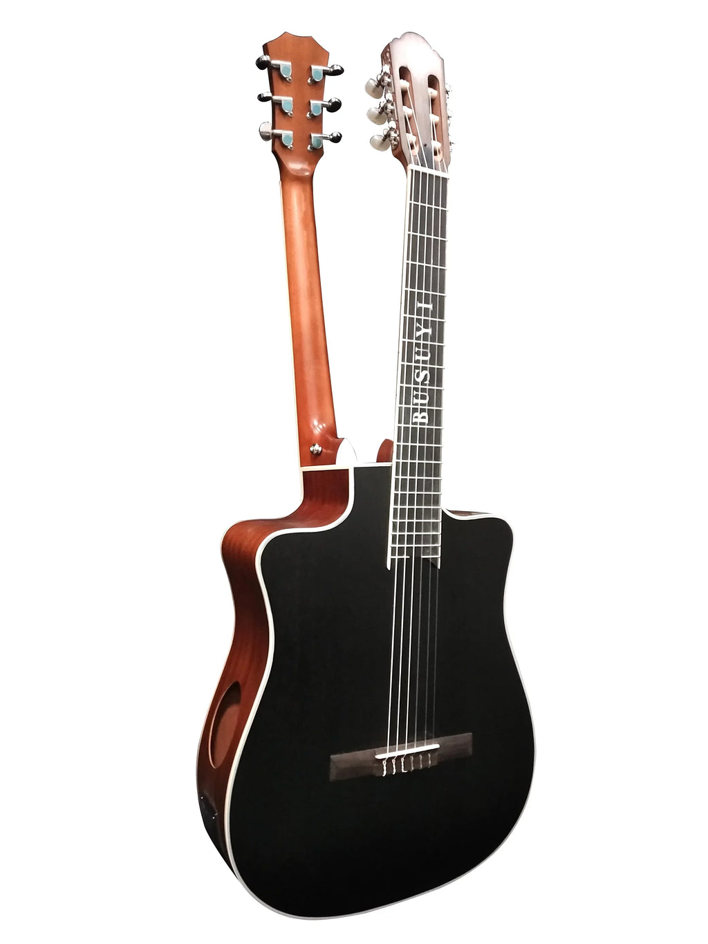 6 Strings classical /6 Strings Acoustic Double Neck, Double Sided Busuyi Guitar 2021 NPT + Bag