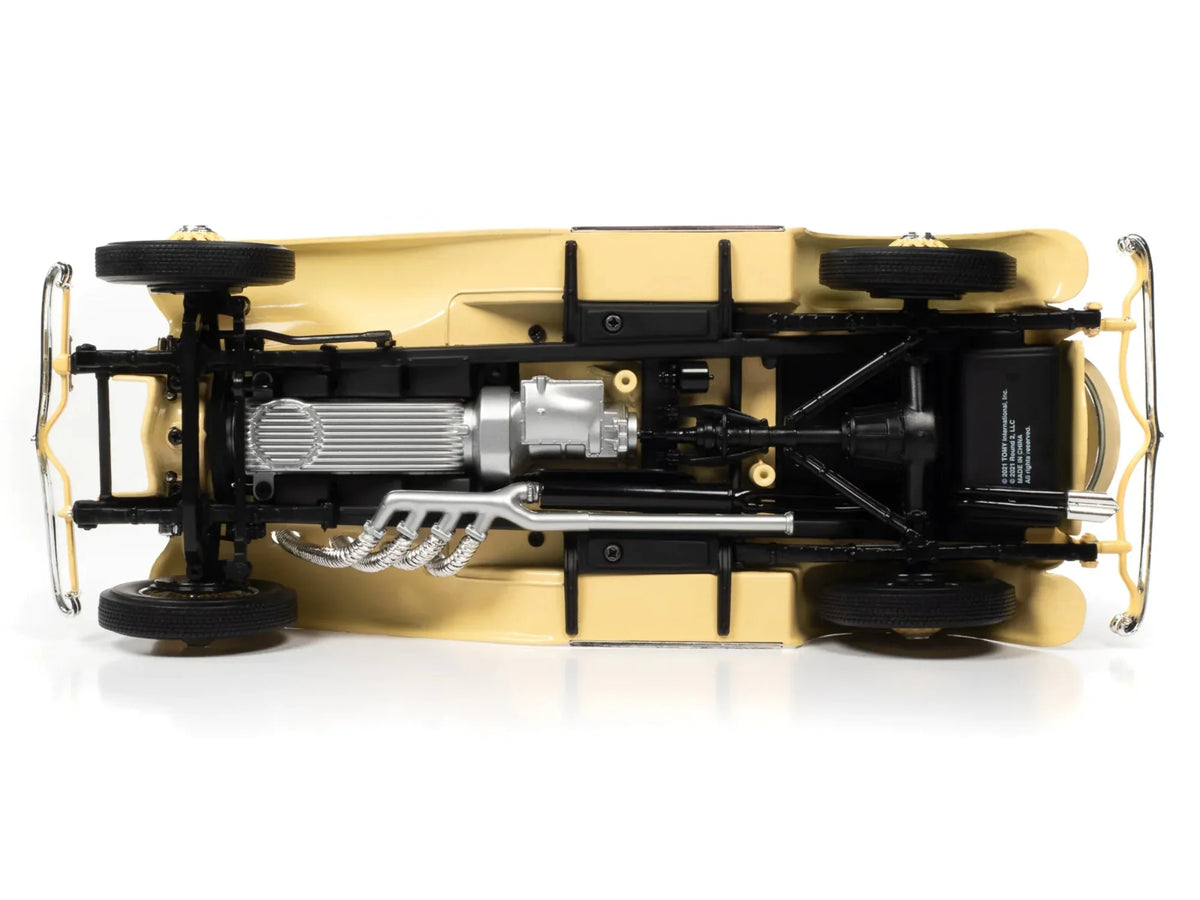 1935 Duesenberg SSJ Speedster Yukon Gold and Chocolate Brown 1/18 Diecast Model Car by Auto World