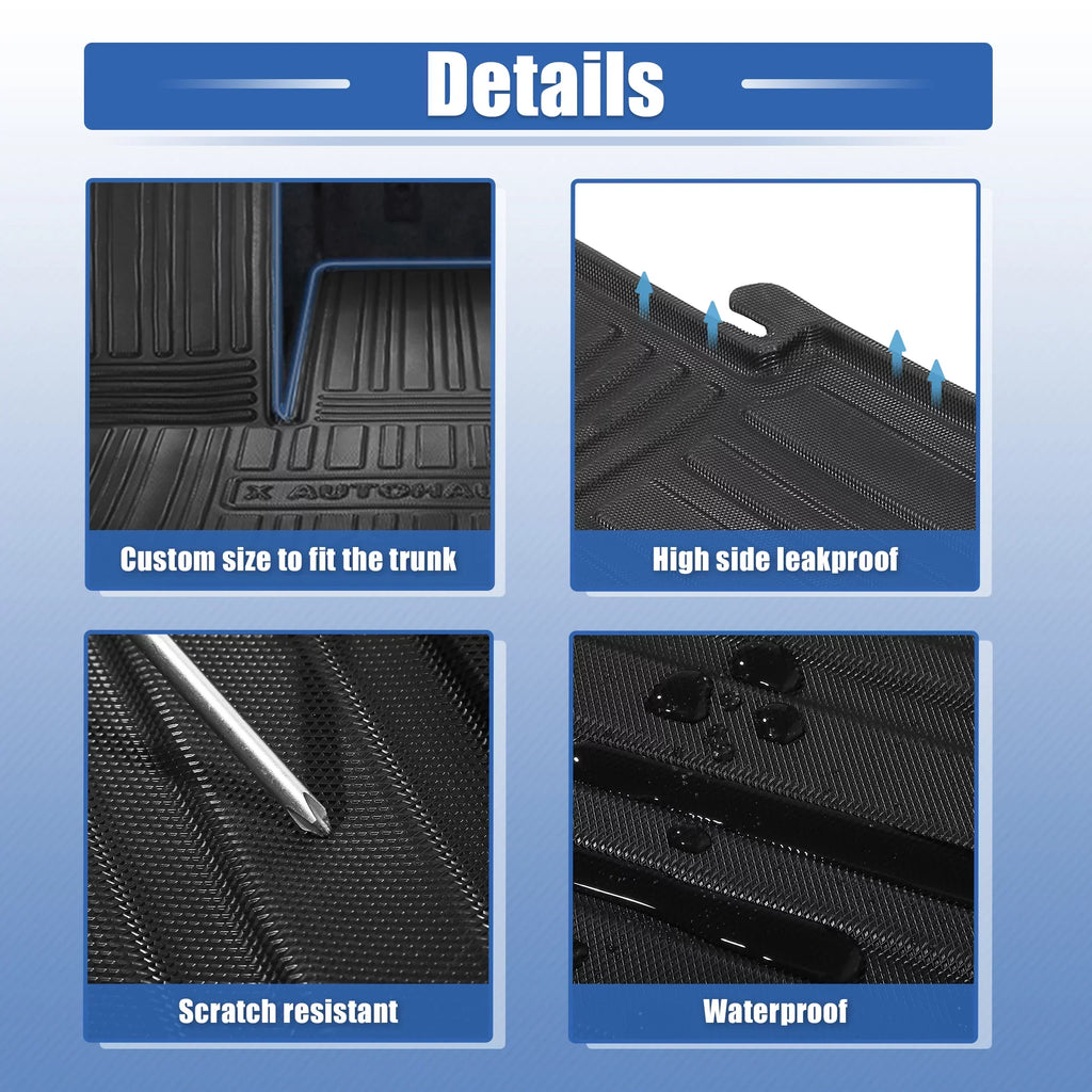 Unique Bargains Cargo Trunk Tray Cargo Liner Rear Cargo Trunk Floor Mat Waterproof Protector for  Highlander 2020 2021 2022