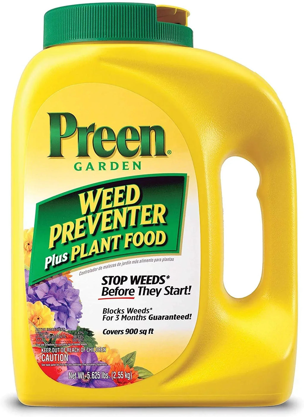 ft.. - Covers 900 sq. Preen 2164108 Garden Weed Preventer + Plant Food - 5.625 lb