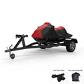 Weatherproof Jet Ski shield For SEA DOO GTX SC 2005 - RED / Black Color - All climate - Trailerable - Protects from Rain, Sun, UV Rays, And More! Includes Trailer Straps And Storage Bag
