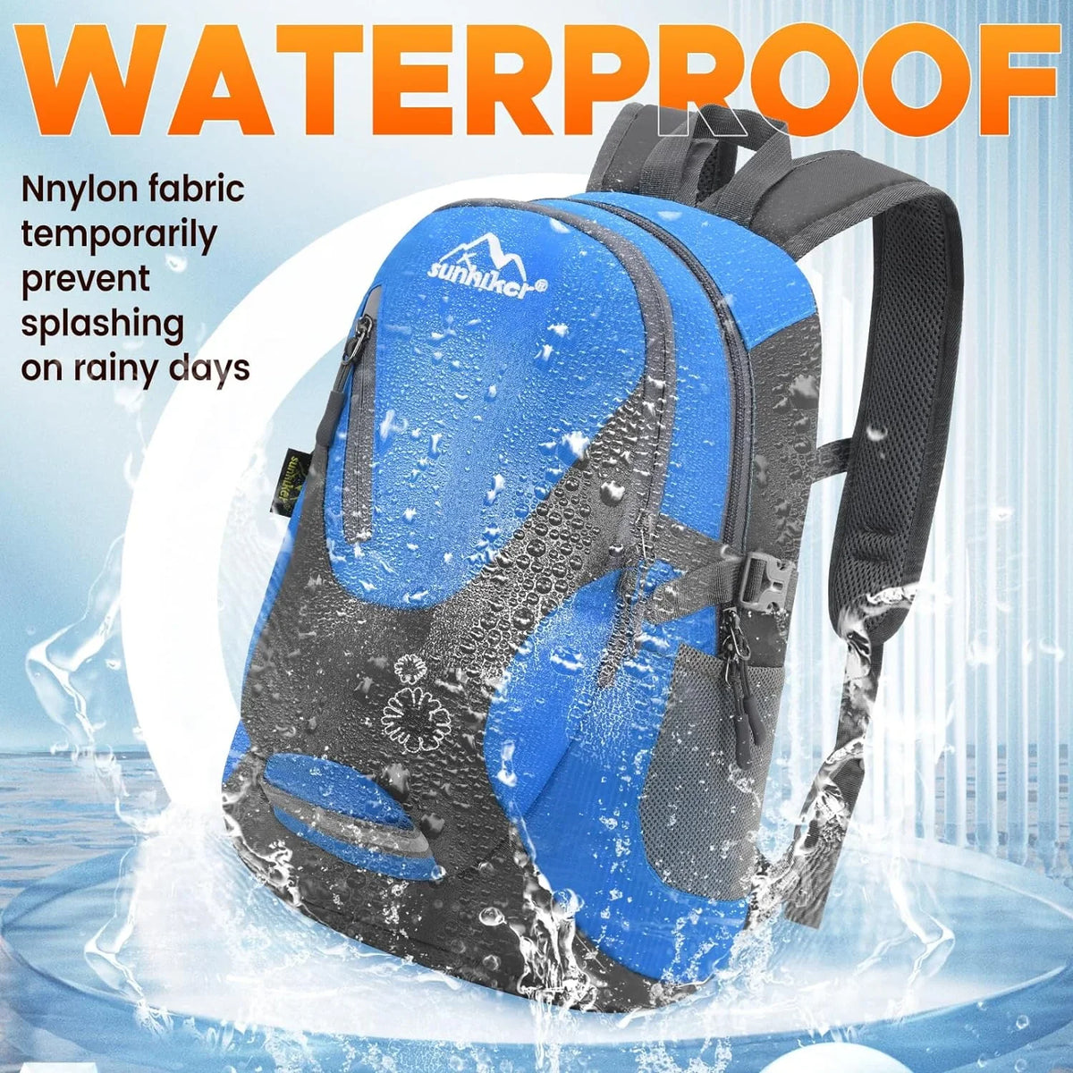 sunhiker Cycling Hiking Backpack liquid impervious Travel Backpack Lightweight SMALL Daypack M0714 Small Blue
