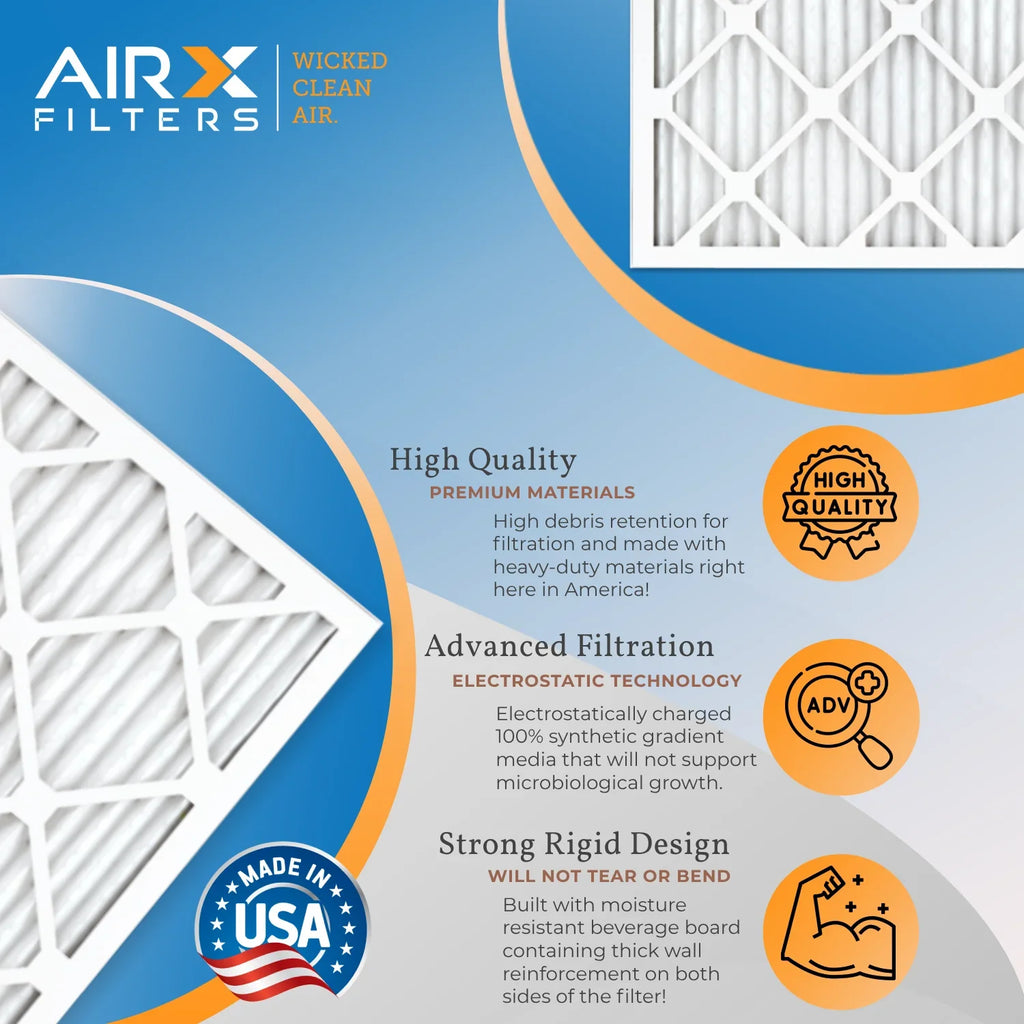 15x20x1 Air Filter MERV 8 Comparable to MPR 700 & FPR 5 suitable with Lennox 91X24 Filter 6 Pack MERV 8 Comparable to MPR 700 & FPR 5 by AIRX FILTERS WICKED CLEAN AIR.
