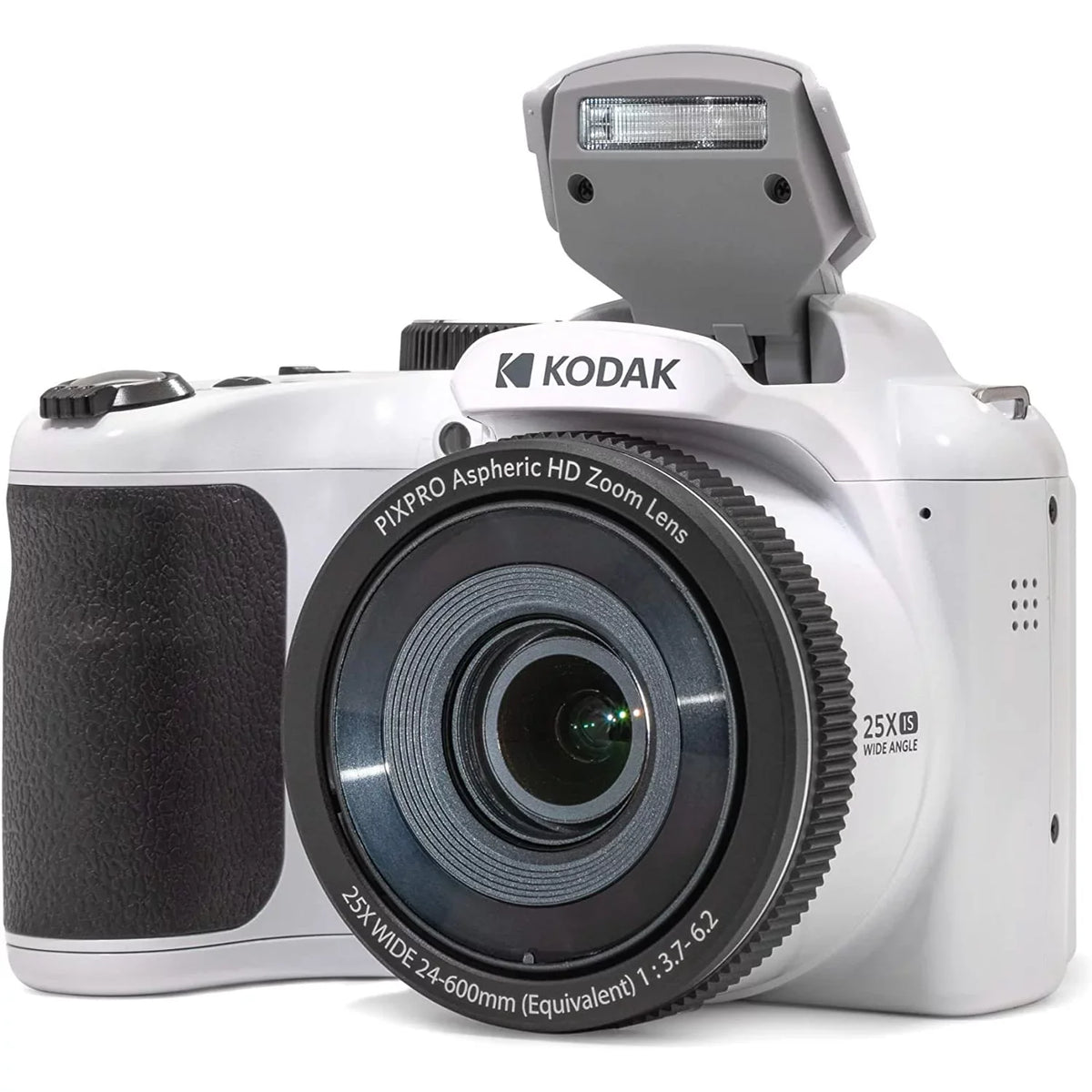 Kodak PIXPRO Astro Zoom AZ255-WH 16MP Digital Camera, 25X Optical Zoom, White Bundle with Lexar 32GB High-Performance 800x UHS-I SDHC Memory Card + Deco Photo Camera Bag