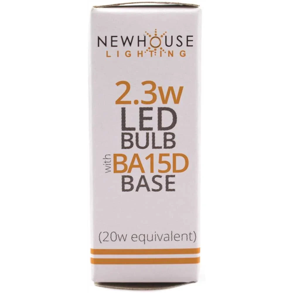 Newhouse Lighting BA-2320-4 20-Watt Equivalent T5 with BA15D Base, 120-Volt LED Light Bulb Warm White - pack of 4