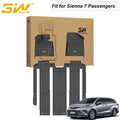 3W Floor Mats for 2021-2024  Sienna 7 Seat Car Floor Liner fit Sienna 7 seat TPE All elements