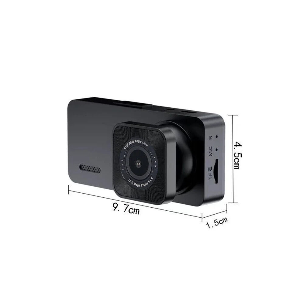 Paddsun Car Dual Lens Dash Camera Cam HD 1080P Front/Rear/Inside Video Recorder G-Sensor