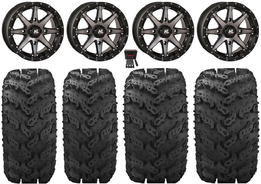 High Lifter HL10 14" Wheels Smoke 26" Reptile Tires Can-Am Commander Maverick Renegade Outlander Defender