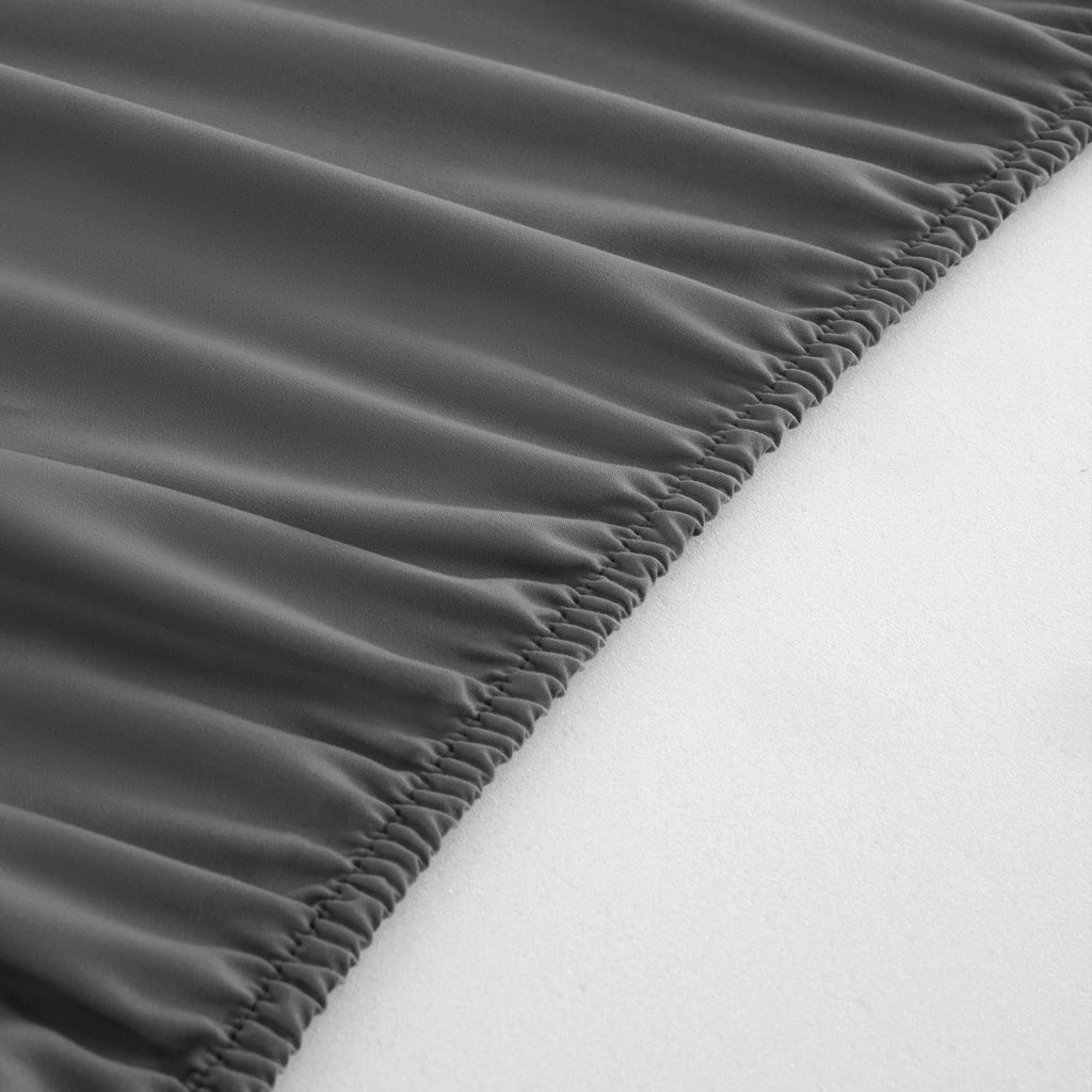 Sonoro Kate 1000 Thread Count 100% Egyptian Cotton Bed Sheet Set, Deep Pocket 4-Piece Cotton Sheet, Queen, Dark Gray